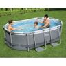 VIDAXL Bestway Piscina sobre el suelo ovalada Power Steel 305x200x84 cm