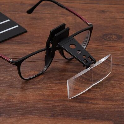 CSPARKV Lupa De Lectura (tamaño: 8,5 X 3 Cm), Lupa Con Clip Para Manos Libres, Gafas Con Clip, Para Personas Mayores Con Baja Visión CSPARKV Lupa De Lectura (tamaño: 8,5 X 3 Cm), Lupa Con Clip Para Manos Libres, Gafas Con Clip, Para Personas Mayores Con Baja Visión