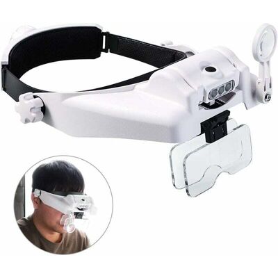 DPZO Lupa Frontal Iluminada Con Led Extraíbles, Gafas De Lectura Con Visera, Lupa Para Casco Para Pasatiempos, Trabajos De Precisión, Costura, Manualidades, Lectura, Reparaciones Y Fabricación De Joyas (au DPZO Lupa Frontal Iluminada Con Led Extraíbles, Gafas De Lectura Con Visera, Lupa Para Casco Para Pasatiempos, Trabajos De Precisión, Costura, Manualidades, Lectura, Reparaciones Y Fabricación De Joyas (au
