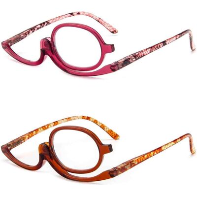 OEM Gafas De Lectura Para Maquillaje - Lente Única Giratoria - Para Aplicación De Maquillaje Y Lectura - 2 Unidades OEM Gafas De Lectura Para Maquillaje - Lente Única Giratoria - Para Aplicación De Maquillaje Y Lectura - 2 Unidades