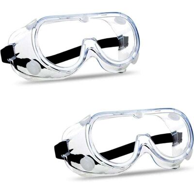 DPZO Dos Pares De Gafas De Seguridad Antivaho, Con Lentes Transparentes, Amplio Campo De Visión, Ajustables, Protección Contra Salpicaduras De Productos Químicos, Flexibles Y Ligeras. DPZO Dos Pares De Gafas De Seguridad Antivaho, Con Lentes Transparentes, Amplio Campo De Visión, Ajustables, Protección Contra Salpicaduras De Productos Químicos, Flexibles Y Ligeras.