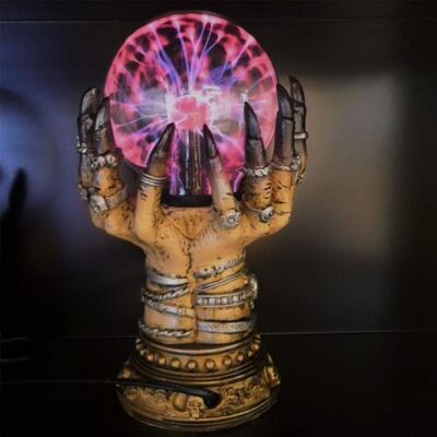 OEM Bola De Plasma, Cristal, Manos De Bruja, Base Gótica, Luz Cambiante, Decoración De Halloween OEM Bola De Plasma, Cristal, Manos De Bruja, Base Gótica, Luz Cambiante, Decoración De Halloween