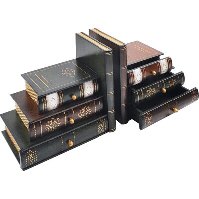 OEM Sujetalibros Decorativos De Madera Estilo Vintage - Sujetalibros De Imitación - Para Escritorio, Biblioteca U Oficina (311) OEM Sujetalibros Decorativos De Madera Estilo Vintage - Sujetalibros De Imitación - Para Escritorio, Biblioteca U Oficina (311)
