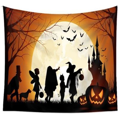 OEM 1 Tapisserie Halloween, Polyester 130x150cm, Impression Hd, Décoration Murale Intérieur Extérieur OEM 1 Tapisserie Halloween, Polyester 130x150cm, Impression Hd, Décoration Murale Intérieur Extérieur