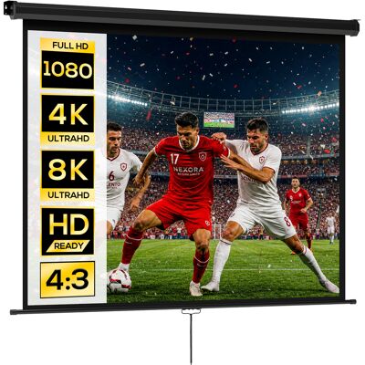 JHY DESIGN Pantalla De Proyector De Vídeo 4k Hd De 84 Pulgadas, Con Soporte Para Pared O Techo. JHY DESIGN Pantalla De Proyector De Vídeo 4k Hd De 84 Pulgadas, Con Soporte Para Pared O Techo.