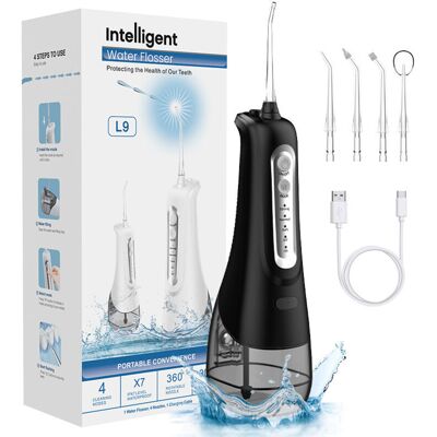 OEM Hydropulseur Dentaire - Sin Cable - 4 Modos - 300 Ml - Estanque Ipx7 - Recargable Usb - Para Ortodoncia Y Cuidado Bucal - 4 Boquillas - Negro OEM Hydropulseur Dentaire - Sin Cable - 4 Modos - 300 Ml - Estanque Ipx7 - Recargable Usb - Para Ortodoncia Y Cuidado Bucal - 4 Boquillas - Negro