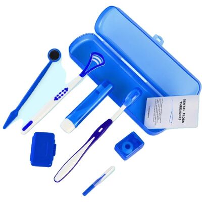 OEM Kit De Cepillos Interdentales, Juego De 8 Piezas, Herramientas Para El Cuidado Dental, Azul OEM Kit De Cepillos Interdentales, Juego De 8 Piezas, Herramientas Para El Cuidado Dental, Azul