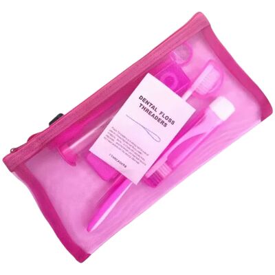 OEM Kit De Cuidado Dental Ortodóncico, Cepillo De Dientes Plegable, Cepillo Interdental, Rosa OEM Kit De Cuidado Dental Ortodóncico, Cepillo De Dientes Plegable, Cepillo Interdental, Rosa