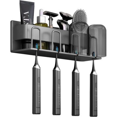 OEM Soporte Para Cepillos De Dientes,1 Pieza,soporte Para Cepillos De Dientes Con 4 Vasos Para Enjuague Bucal,negro OEM Soporte Para Cepillos De Dientes,1 Pieza,soporte Para Cepillos De Dientes Con 4 Vasos Para Enjuague Bucal,negro