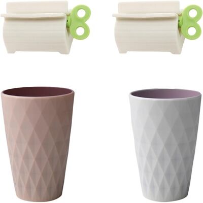 OEM Vaso Para Cepillo Dientes + Exprimidor Pasta Dientes, Taza Reutilizable Enjuague Bucal 450 Ml, Material Pp + Tpr, Escandinavo Mate Antideslizante OEM Vaso Para Cepillo Dientes + Exprimidor Pasta Dientes, Taza Reutilizable Enjuague Bucal 450 Ml, Material Pp + Tpr, Escandinavo Mate Antideslizante