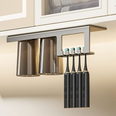 OEM Soporte Para Cepillo De Dientes Eléctrico, Soporte Magnético Para Vaso De Enjuague Bucal, Soporte De Pared Para 2 Vasos De Cepillo De Dientes, Gris Oscuro, 2675 OEM Soporte Para Cepillo De Dientes Eléctrico, Soporte Magnético Para Vaso De Enjuague Bucal, Soporte De Pared Para 2 Vasos De Cepillo De Dientes, Gris Oscuro, 2675