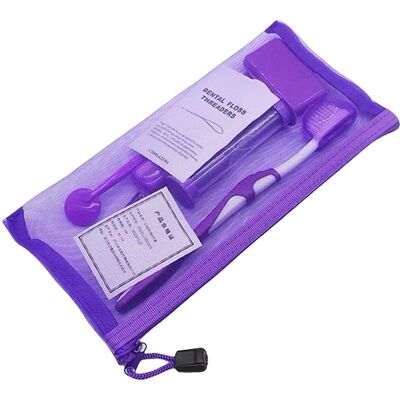 OEM Kit De Cuidado Dental Ortodóncico, Cepillo De Dientes Plegable, Cepillo Interdental, Morado OEM Kit De Cuidado Dental Ortodóncico, Cepillo De Dientes Plegable, Cepillo Interdental, Morado