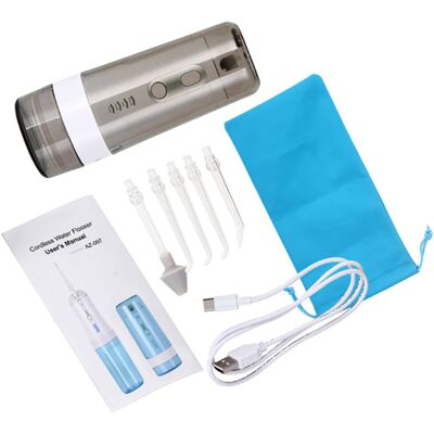 OEM Irrigador Bucal Portátil Con 4 Modos, Depósito De Agua De 200 Ml Para La Limpieza Dental, 5 Boquillas, Resistencia Al Agua Ipx7, Recargable Por Usb. OEM Irrigador Bucal Portátil Con 4 Modos, Depósito De Agua De 200 Ml Para La Limpieza Dental, 5 Boquillas, Resistencia Al Agua Ipx7, Recargable Por Usb.