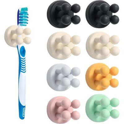 OEM 8 Soportes De Silicona Para Cepillos De Dientes,gancho Individual Autoadhesivo E Impermeable Para Cepillo De Dientes OEM 8 Soportes De Silicona Para Cepillos De Dientes,gancho Individual Autoadhesivo E Impermeable Para Cepillo De Dientes