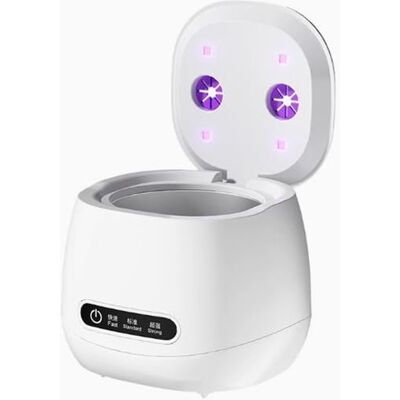 OEM Limpiador Ultrasónico Doméstico Con Luz Uv,3 Modos De Limpieza,185 Ml,apto Para Prótesis Dentales,recargable Por Usb,blanco OEM Limpiador Ultrasónico Doméstico Con Luz Uv,3 Modos De Limpieza,185 Ml,apto Para Prótesis Dentales,recargable Por Usb,blanco