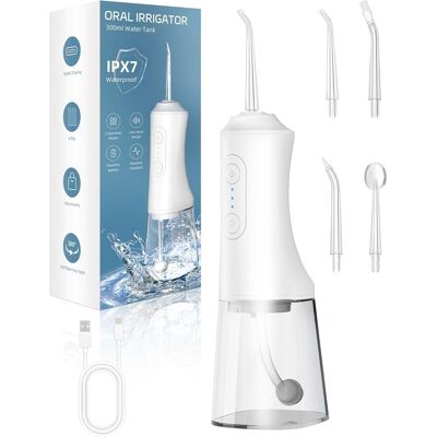 OEM Hilo Dental, Enjuague Bucal Impermeable Ipx7 De 280 Ml, 3 Modos, 4 Boquillas Reemplazables, Ideal Para Viajes, Gingival Pro Dental Cleansing Choice (blanco) OEM Hilo Dental, Enjuague Bucal Impermeable Ipx7 De 280 Ml, 3 Modos, 4 Boquillas Reemplazables, Ideal Para Viajes, Gingival Pro Dental Cleansing Choice (blanco)