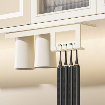 OEM Soporte Para Cepillo De Dientes Eléctrico, Soporte Magnético Para Vaso De Enjuague Bucal, 2 Vasos Para Cepillo De Dientes, Color Blanco Crema, 2675 OEM Soporte Para Cepillo De Dientes Eléctrico, Soporte Magnético Para Vaso De Enjuague Bucal, 2 Vasos Para Cepillo De Dientes, Color Blanco Crema, 2675