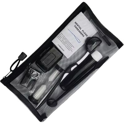 OEM Kit De Cuidado Dental Ortodóncico, Cepillo De Dientes Plegable, Cepillo Interdental, Negro OEM Kit De Cuidado Dental Ortodóncico, Cepillo De Dientes Plegable, Cepillo Interdental, Negro