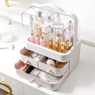 OEM Organizador De Maquillaje Giratorio De 180°, Caja De Almacenamiento De Cosméticos Con Tapa. OEM Organizador De Maquillaje Giratorio De 180°, Caja De Almacenamiento De Cosméticos Con Tapa.
