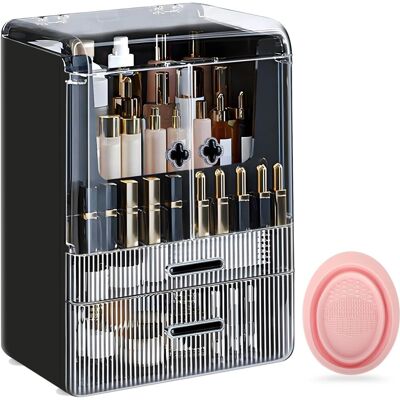 OEM Caja Negra Transparente Con Cajón Y Tapa, De Gran Capacidad, A Prueba De Polvo Para Guardar Maquillaje Y Productos Para El Cuidado De La Piel. OEM Caja Negra Transparente Con Cajón Y Tapa, De Gran Capacidad, A Prueba De Polvo Para Guardar Maquillaje Y Productos Para El Cuidado De La Piel.