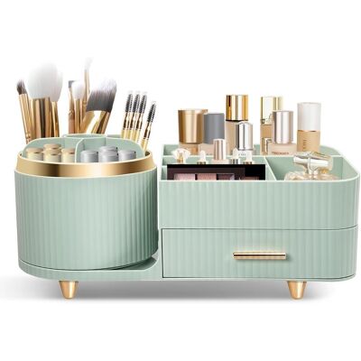 OEM Organizador De Maquillaje Multifuncional Giratorio De 360°, Organizador De Belleza Para Tocador, Baño Y Dormitorio, Con Pequeño Cajón Multifuncional (verde) OEM Organizador De Maquillaje Multifuncional Giratorio De 360°, Organizador De Belleza Para Tocador, Baño Y Dormitorio, Con Pequeño Cajón Multifuncional (verde)