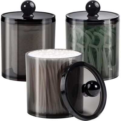 OEM Organizador De Cosméticos,soporte Para 3 Hisopos De Algodón,vasos De Boticario Negros Para Baño,para Hisopos De Algodón,esponjas De Maquillaje OEM Organizador De Cosméticos,soporte Para 3 Hisopos De Algodón,vasos De Boticario Negros Para Baño,para Hisopos De Algodón,esponjas De Maquillaje