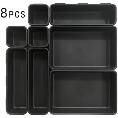 OEM Organizador De Cajones De Cocina, Organizador De Cajones De Oficina, Bandejas De Plástico Para Baño Para Maquillaje, Cocina (negro) OEM Organizador De Cajones De Cocina, Organizador De Cajones De Oficina, Bandejas De Plástico Para Baño Para Maquillaje, Cocina (negro)