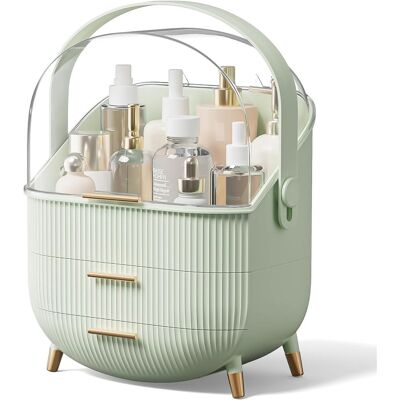 OEM Organizador Portátil De Color Verde Menta, A Prueba De Polvo, Vitrina Con Tapa Para Cosméticos. OEM Organizador Portátil De Color Verde Menta, A Prueba De Polvo, Vitrina Con Tapa Para Cosméticos.