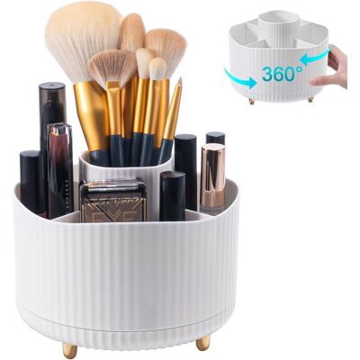 OEM Organizador De Maquillaje, Organizador De Brochas Giratorio De 360°, Almacenamiento De Cosméticos Multifuncional Para Dormitorio, Tocador, Decoración De Dormitorio Y Baño. OEM Organizador De Maquillaje, Organizador De Brochas Giratorio De 360°, Almacenamiento De Cosméticos Multifuncional Para Dormitorio, Tocador, Decoración De Dormitorio Y Baño.