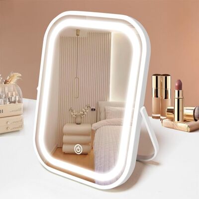 OEM Espejo De Maquillaje De Viaje Con Luz, Pequeño Espejo De Belleza Led Portátil, Espejo De Baño Iluminado, Batería De 1200 Mah, Pantalla Táctil Regulable, Espejo De Mesa Plegable Compacto, Idea De Regal OEM Espejo De Maquillaje De Viaje Con Luz, Pequeño Espejo De Belleza Led Portátil, Espejo De Baño Iluminado, Batería De 1200 Mah, Pantalla Táctil Regulable, Espejo De Mesa Plegable Compacto, Idea De Regal
