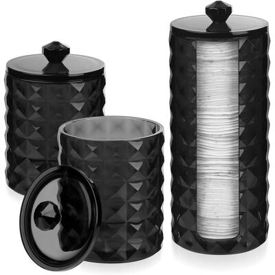 OEM Juego De 3 Soportes Para Bastoncillos De Algodón, Caja De Almacenamiento Para Discos De Algodón, Organizador De Accesorios De Baño Y Maquillaje OEM Juego De 3 Soportes Para Bastoncillos De Algodón, Caja De Almacenamiento Para Discos De Algodón, Organizador De Accesorios De Baño Y Maquillaje