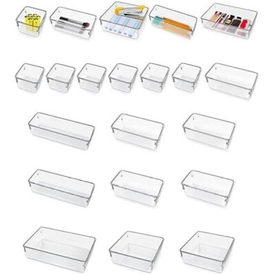OEM Organizador De Cajón - 16 Piezas Ajustables - Para Maquillaje Oficina Cocina Baño - Set Modular De Plástico OEM Organizador De Cajón - 16 Piezas Ajustables - Para Maquillaje Oficina Cocina Baño - Set Modular De Plástico