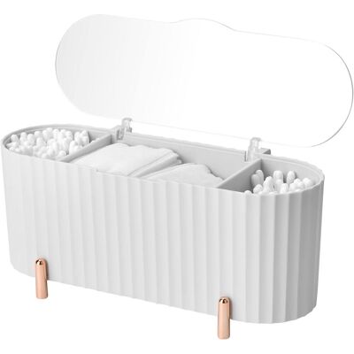 OEM Organizador De Maquillaje Con Tapas, Almacenamiento De Discos De Algodón, Soporte Para Discos De Algodón, Organizador Para Sombras De Ojos, Brochas Y Labiales, 4 Compartimentos, Accesorios De Maquilla OEM Organizador De Maquillaje Con Tapas, Almacenamiento De Discos De Algodón, Soporte Para Discos De Algodón, Organizador Para Sombras De Ojos, Brochas Y Labiales, 4 Compartimentos, Accesorios De Maquilla