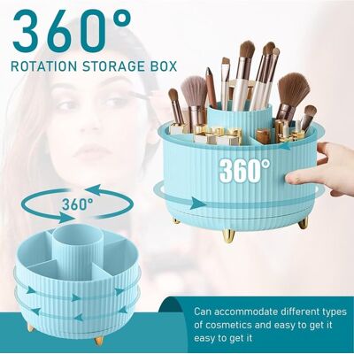 OEM Tubo Organizador Giratorio Para Brochas De Maquillaje Para Escritorio,caja Organizadora De Cosméticos,15 15 12,5 Cm OEM Tubo Organizador Giratorio Para Brochas De Maquillaje Para Escritorio,caja Organizadora De Cosméticos,15 15 12,5 Cm