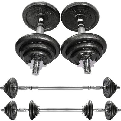 TRADE SHOP TRAESIO Trade Shop - Set Di Manubri Regolabili Dumbbell Bilanciere 40 Kg Tot Regolabile Body Building - TRADE SHOP TRAESIO Trade Shop - Set Di Manubri Regolabili Dumbbell Bilanciere 40 Kg Tot Regolabile Body Building -