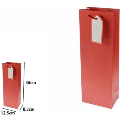 TRADE SHOP TRAESIO Trade Shop - Set 3 Buste Borsa Regalo Sacchetto Targhetta Bottiglie 36x12.5x8.5cm 69893 Rossa - TRADE SHOP TRAESIO Trade Shop - Set 3 Buste Borsa Regalo Sacchetto Targhetta Bottiglie 36x12.5x8.5cm 69893 Rossa -