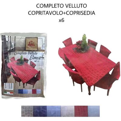 TRADE SHOP TRAESIO Trade Shop - Set Copritavolo E Coprisedia In Velluto Copertura Schienale Sedia E Tavolo X6 - TRADE SHOP TRAESIO Trade Shop - Set Copritavolo E Coprisedia In Velluto Copertura Schienale Sedia E Tavolo X6 -