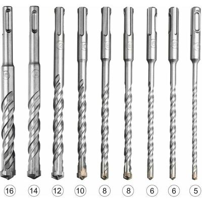 ZVD Coffret De Mèches Et Burins Pour Un Perforateur,lot De 9 Forets Sds-plus Pour Perceuse À Percussion Électrique Pour Percer La Pierre, Le Béton, Les Murs De Brique, Les Carreaux De Céramique ( ZVD Coffret De Mèches Et Burins Pour Un Perforateur,lot De 9 Forets Sds-plus Pour Perceuse À Percussion Électrique Pour Percer La Pierre, Le Béton, Les Murs De Brique, Les Carreaux De Céramique (