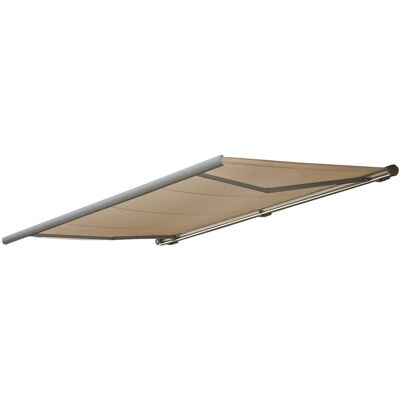 DÉCOSHOP26 Toldo Cofre Eléctrico T122 Toldo Cofre Completo 4 X 3m Estructura Gris Poliéster Crema 040005776 DÉCOSHOP26 Toldo Cofre Eléctrico T122 Toldo Cofre Completo 4 X 3m Estructura Gris Poliéster Crema 040005776