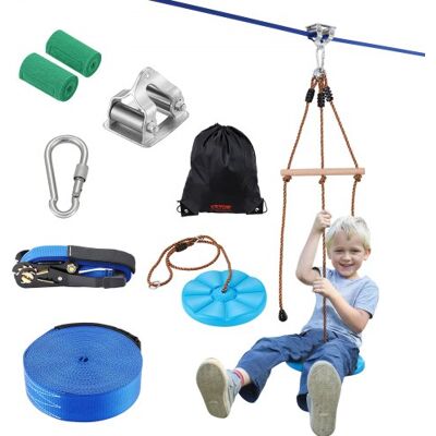 OEM Zipline Für Kinder & Erwachsene, 16,7 M Zipline-sets Bis Zu 150 Kg, Seilrutschen Für Den Außenbereich Im Hinterhof, Spielplatzunterhaltung Mit Zipline, Nylon-sicherheitsgurt & Zubehörsatz OEM Zipline Für Kinder & Erwachsene, 16,7 M Zipline-sets Bis Zu 150 Kg, Seilrutschen Für Den Außenbereich Im Hinterhof, Spielplatzunterhaltung Mit Zipline, Nylon-sicherheitsgurt & Zubehörsatz