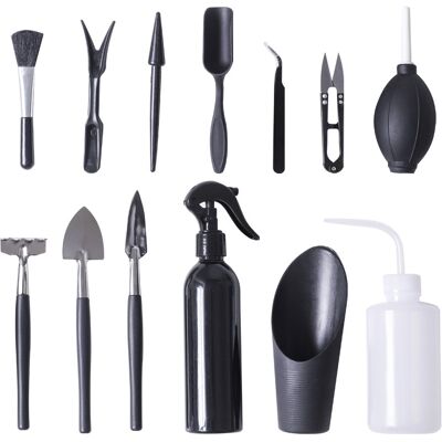 Zvd - 13er-pack Mini-gartengeräte Für Sukkulenten, Umpflanzen Von Hand, Kaktus-set (metall) Zvd - 13er-pack Mini-gartengeräte Für Sukkulenten, Umpflanzen Von Hand, Kaktus-set (metall)