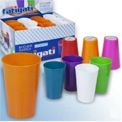 TRADE SHOP TRAESIO Trade Shop - Set 12 Pezzi Bicchieri In Plastica Rigida Colori Assortiti 200 Ml - TRADE SHOP TRAESIO Trade Shop - Set 12 Pezzi Bicchieri In Plastica Rigida Colori Assortiti 200 Ml -