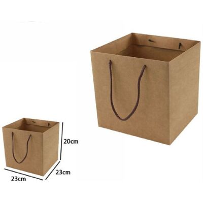 TRADE SHOP TRAESIO Trade Shop - Set 2 Pezzi Buste Busta Borsa Da Regalo Marrone 23x23x20cm Manici In Corda 69250 - TRADE SHOP TRAESIO Trade Shop - Set 2 Pezzi Buste Busta Borsa Da Regalo Marrone 23x23x20cm Manici In Corda 69250 -