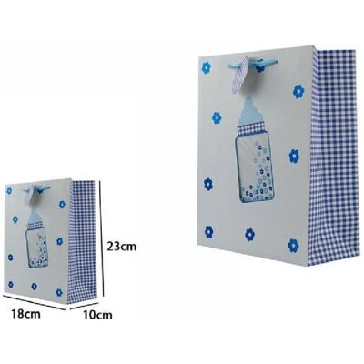 TRADE SHOP TRAESIO Trade Shop - Set 3 Buste Da Regalo 18x23x10 Cm Fantasia Biberon Maschio Femmina Nascita 65912 - TRADE SHOP TRAESIO Trade Shop - Set 3 Buste Da Regalo 18x23x10 Cm Fantasia Biberon Maschio Femmina Nascita 65912 -