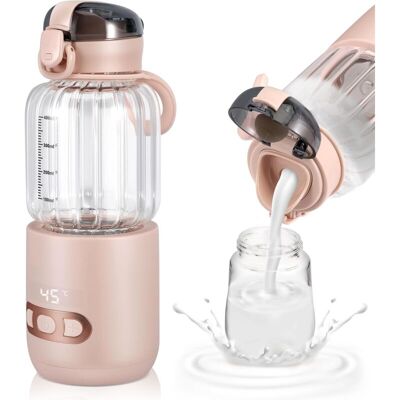 OEM Chauffe Biberon Nomade, Chauffe Eau Portable Voiture 400ml, Chauffe-plats Pour Bébé Visuel Avec Contrôle De Température Pour Voyages Extérieur, Température Réglable De 37°c À 55°c(rose) OEM Chauffe Biberon Nomade, Chauffe Eau Portable Voiture 400ml, Chauffe-plats Pour Bébé Visuel Avec Contrôle De Température Pour Voyages Extérieur, Température Réglable De 37°c À 55°c(rose)