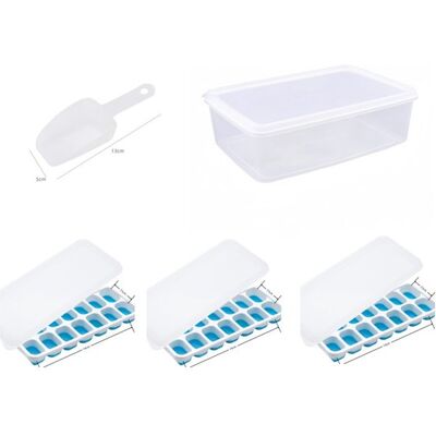 OEM Bandeja Para Cubitos De Hielo, Juego De 3 Bandejas Para Cubitos De Hielo De Plástico De Silicona, Apilables, Cuchara, Sopas, Comida, Cócteles OEM Bandeja Para Cubitos De Hielo, Juego De 3 Bandejas Para Cubitos De Hielo De Plástico De Silicona, Apilables, Cuchara, Sopas, Comida, Cócteles