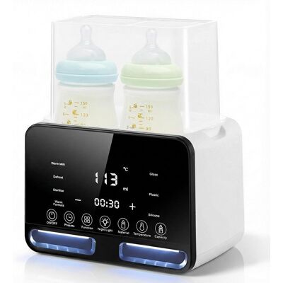 OEM Calentador De Biberones Para 2 Biberones, Blanco – Calentador De Biberones 4 En 1 Con Esterilizador Y Control De Temperatura, Calentador De Comida Para Bebé Para Calentar Y Descongelar OEM Calentador De Biberones Para 2 Biberones, Blanco – Calentador De Biberones 4 En 1 Con Esterilizador Y Control De Temperatura, Calentador De Comida Para Bebé Para Calentar Y Descongelar