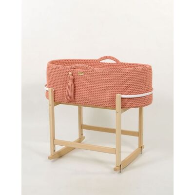OEM Cesta Moisés Boho Hecha A Mano Con Cuna - Color Rosa OEM Cesta Moisés Boho Hecha A Mano Con Cuna - Color Rosa