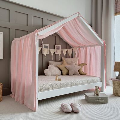 PETITS-MEUBLES Dosel De Cama De Muselina Para 90x200 Rosa Claro PETITS-MEUBLES Dosel De Cama De Muselina Para 90x200 Rosa Claro