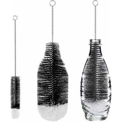 DPZO Juego De 2 Cepillos De Limpieza Para Biberones. Cepillo De Limpieza Avanzado Para Biberones De Vidrio, Termos, Biberones Y Tazas. DPZO Juego De 2 Cepillos De Limpieza Para Biberones. Cepillo De Limpieza Avanzado Para Biberones De Vidrio, Termos, Biberones Y Tazas.